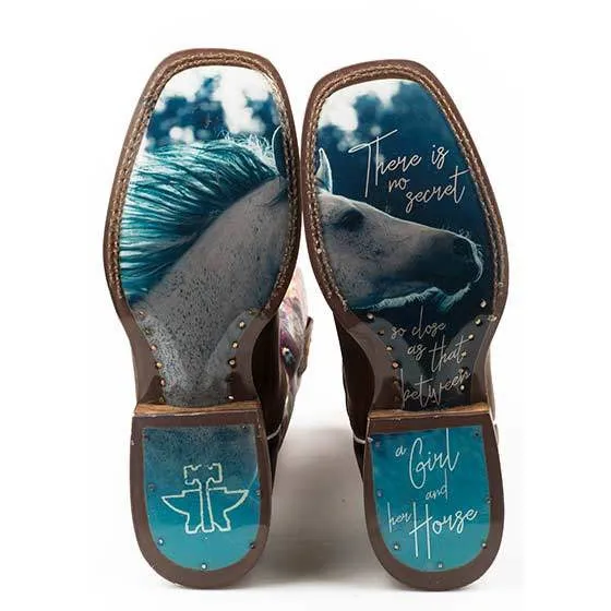Women's Tin Haul Highbrow Horses Boots With True Love Sole Handcrafted